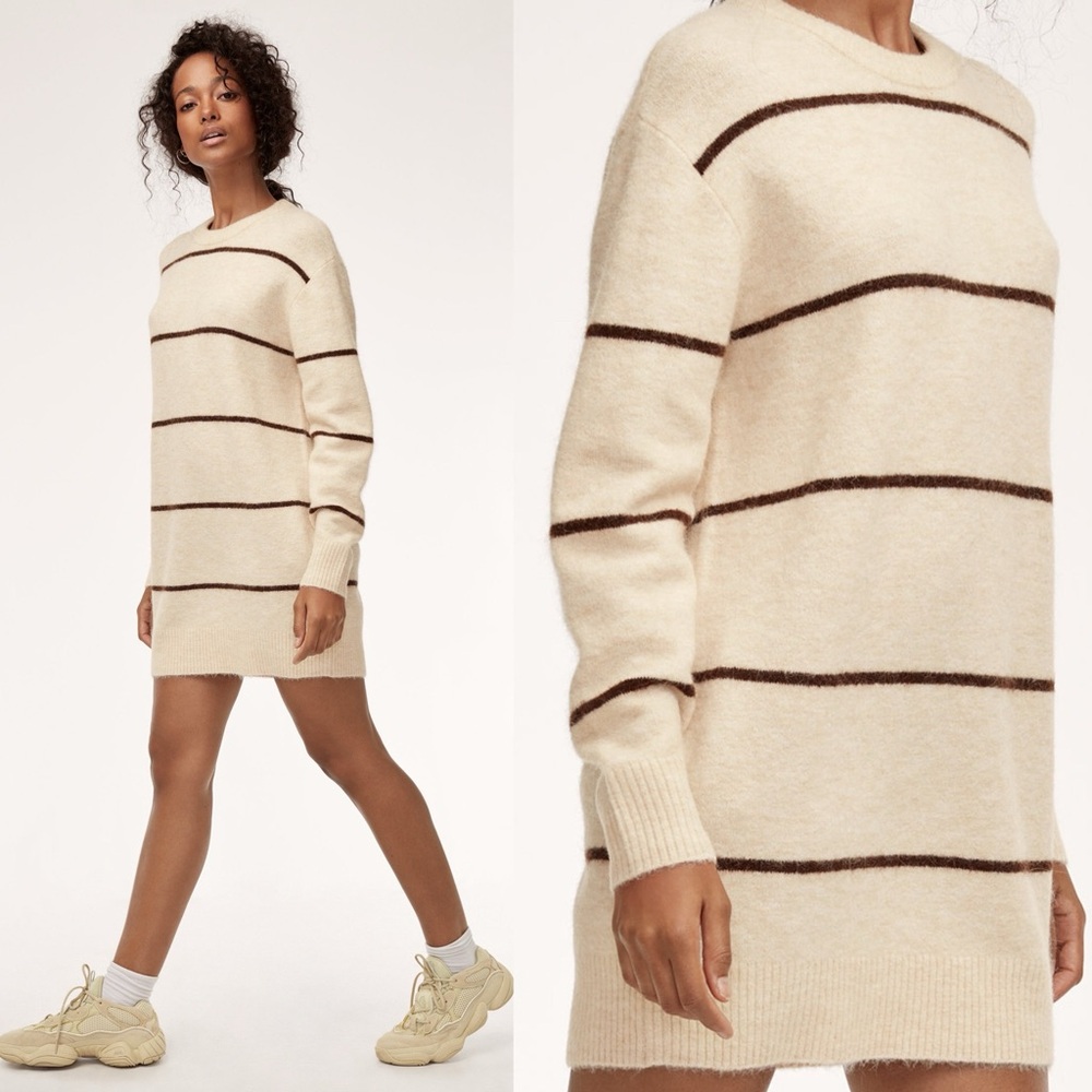 Aritzia Wilfred Free Wool‎ Alpaca Oversized Sweater Dress Womens Size Large Knit